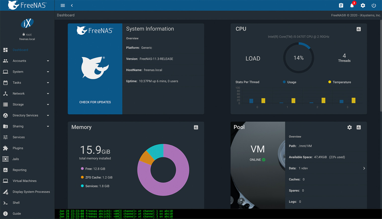 Freenas 11 настройка дисков